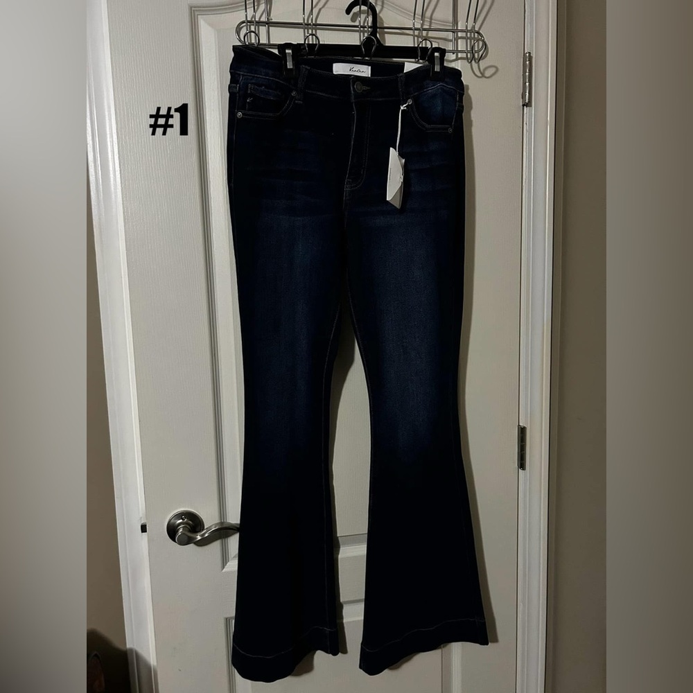 KanCan Blue Flare Wide Leg Jeans